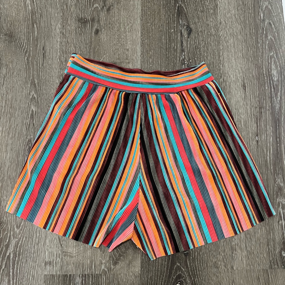Multi colored shorts.